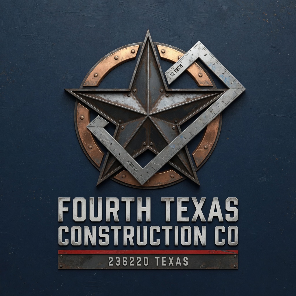 Fourth Texas Construction Co — steel Texas star and carpenter square